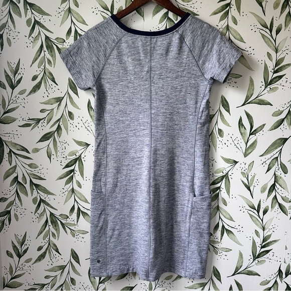 Lululemon Cut Above T Shirt Dress. Blue Heather. Size 4. Minor flaw. - Picture 4 of 10